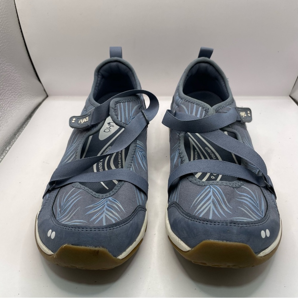 Ryka Kailee Comfort Shoe Textile Blue Fern Design Size women’s 9m arch support - Picture 3 of 7